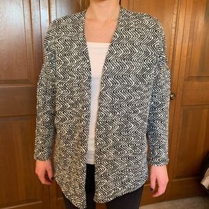 Black and white cardigan sweater